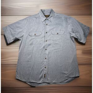 Woolrich Est.‎ 1830 Shirt Men's Large Short Sleeve Button Down Colonial Blue